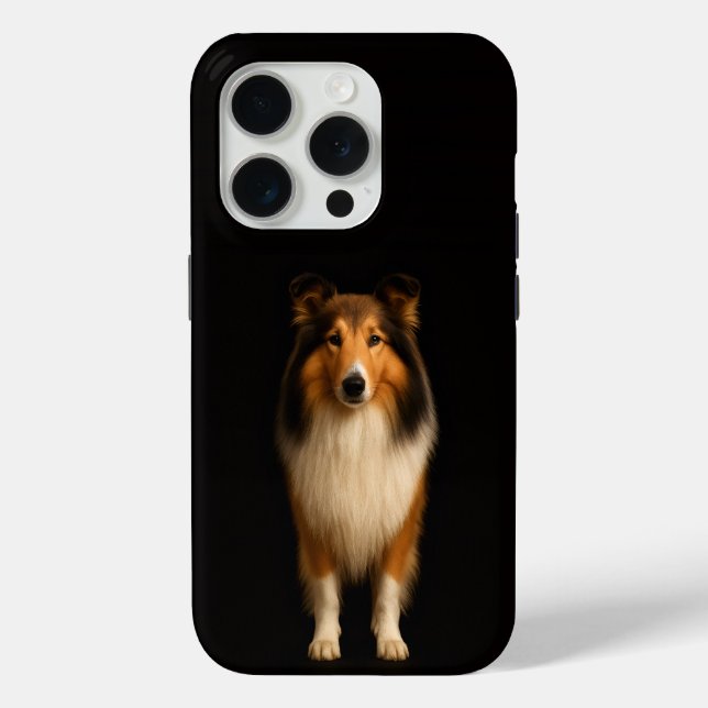 Black 4 Luxe iPhone 15 Pro Mate, Loyal Collie Dog Case-Mate iPhone Hülle (Rückseite)