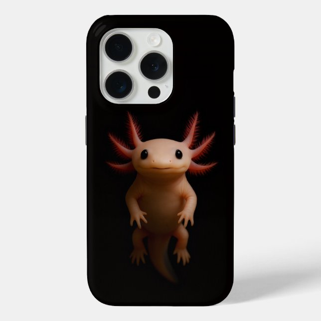 Black 4 Luxe iPhone 15 Pro Mate, Mexican Axolotl Case-Mate iPhone Hülle (Rückseite)