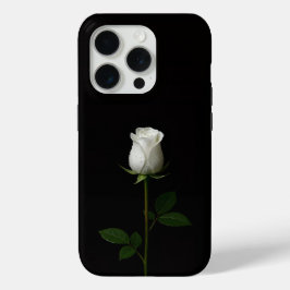 Black 4 Luxe iPhone 15 Pro Mate, Pure White Rose Case-Mate iPhone Hülle