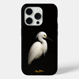 Black 4 Luxe iPhone 15 Pro Mate, Snowy Egret Case-Mate iPhone Hülle