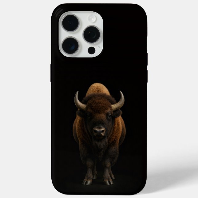 Black 4 Luxe iPhone 15 Pro Max, American Bison Case-Mate iPhone Hülle (Rückseite)