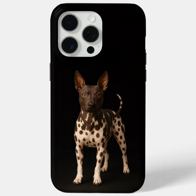 Black 4 Luxe iPhone 15 Pro Max, Hairless Terrier Case-Mate iPhone Hülle (Rückseite)