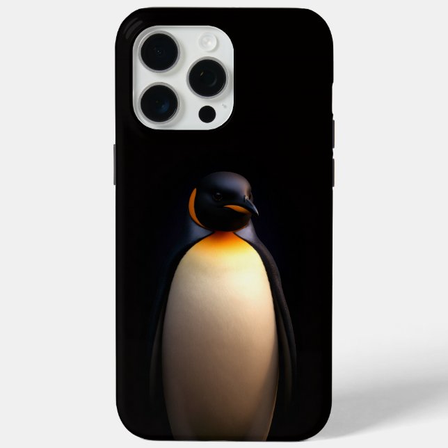 Black 4 Luxe iPhone 15 Pro Max, Kaiser Penguin Case-Mate iPhone Hülle (Rückseite)