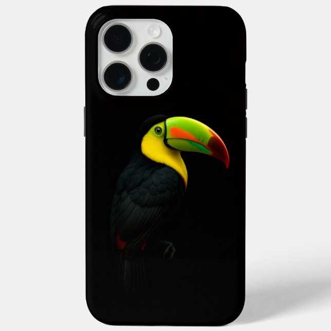 Black 4 Luxe iPhone 15 Pro Max, Keel Billed Tucan Case-Mate iPhone Hülle (Rückseite)