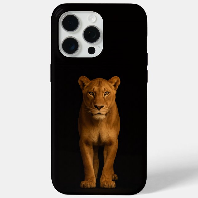 Black 4 Luxe iPhone 15 Pro Max, Noble Lioness Case-Mate iPhone Hülle (Rückseite)