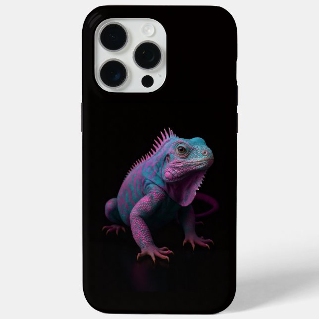 Black 4 Luxe iPhone 15 Pro Max, Pink Iguana Case-Mate iPhone Hülle (Rückseite)