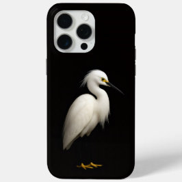 Black 4 Luxe iPhone 15 Pro Max, Snowy Egret Case-Mate iPhone Hülle