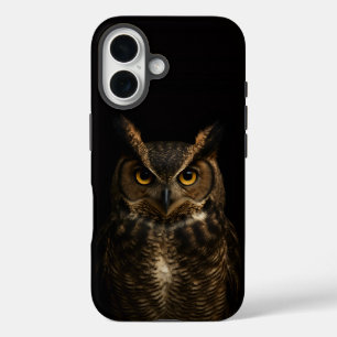 Black 4 Luxe iPhone 16 Case-Mate, Golden Eye Owl Hülle