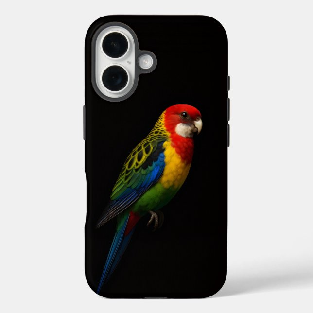 Black 4 Luxe iPhone 16 Case-Mate, Östliche Rosella Case-Mate iPhone Hülle (Rückseite)