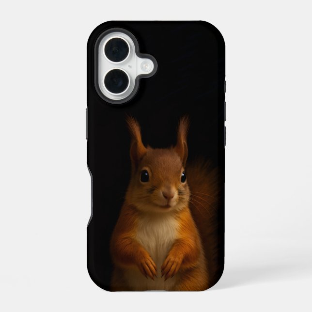 Black 4 Luxe iPhone 16 Case-Mate, Red Squirrel Hülle (Rückseite)