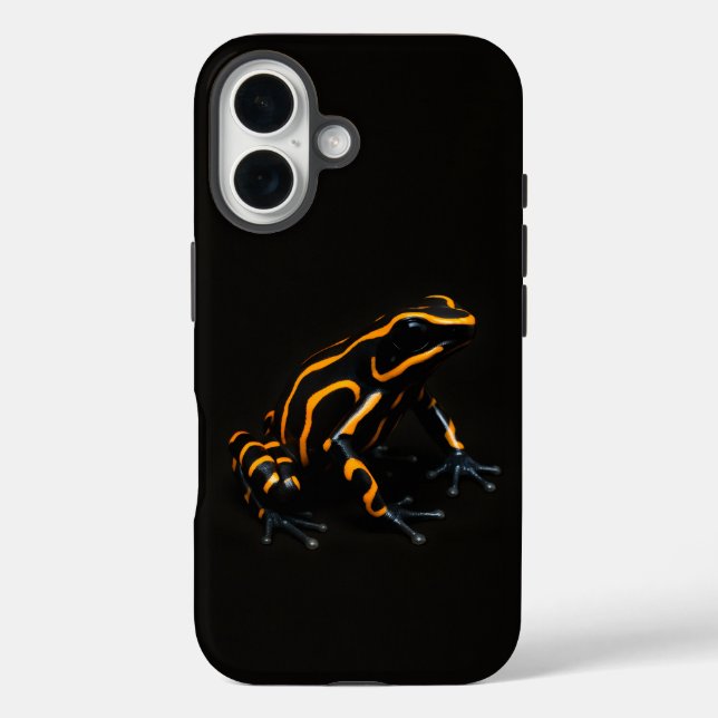 Black 4 Luxe iPhone 16 Mate, Black Orange Frog Case-Mate iPhone Hülle (Rückseite)