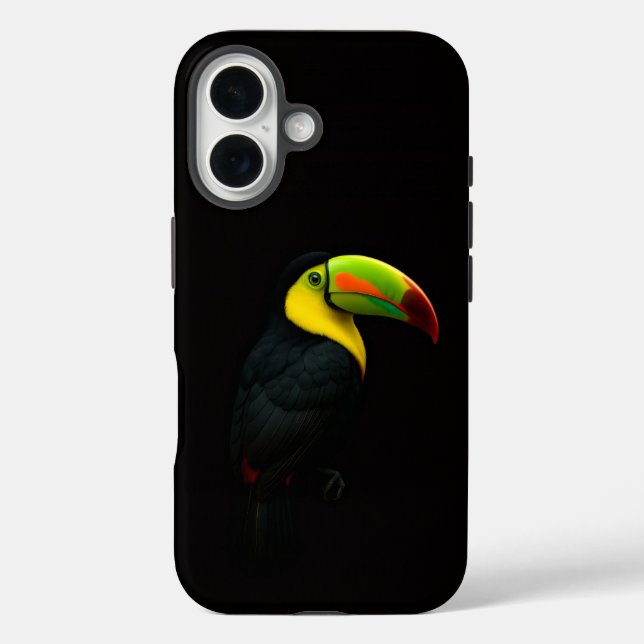 Black 4 Luxe iPhone 16 Mate, Keel Billed Tucan Case-Mate iPhone Hülle (Rückseite)