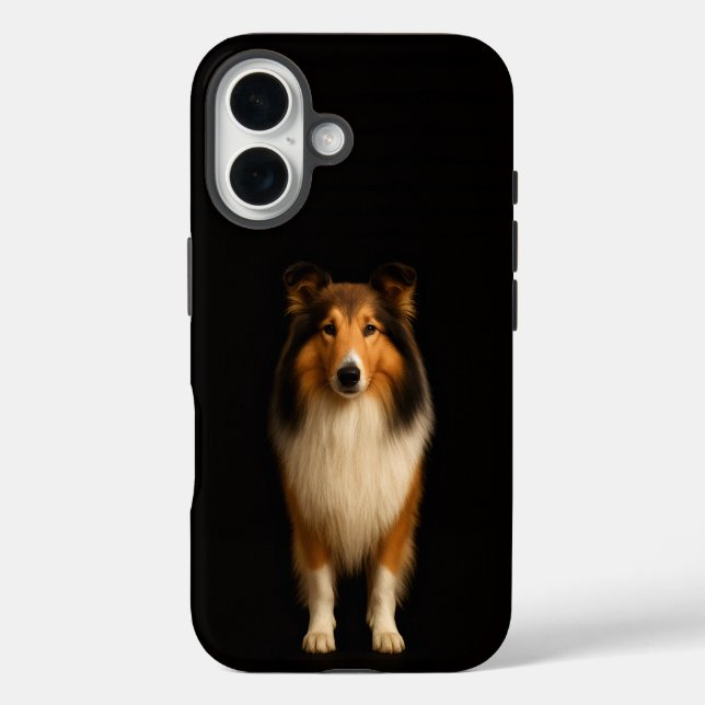 Black 4 Luxe iPhone 16 Mate, Loyal Collie Dog Case-Mate iPhone Hülle (Rückseite)
