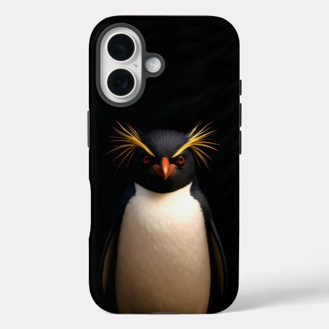 Black 4 Luxe iPhone 16 Mate, Rockhopper Penguin Case-Mate iPhone Hülle (Rückseite)
