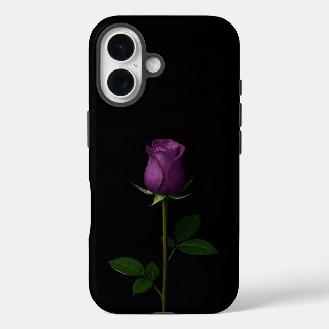 Black 4 Luxe iPhone 16 Mate, Royal Violet Rose Case-Mate iPhone Hülle (Rückseite)
