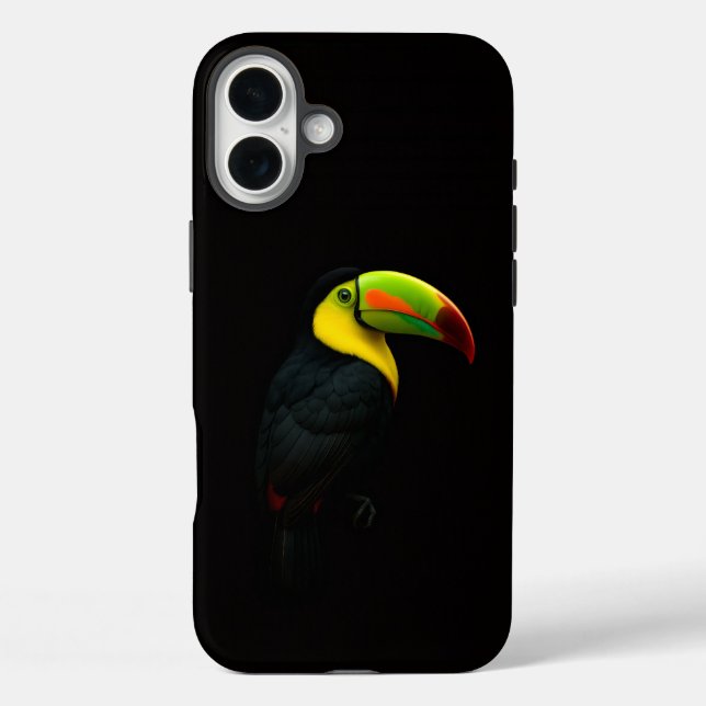 Black 4 Luxe iPhone 16 Plus, Keel Billed Tucan Case-Mate iPhone Hülle (Rückseite)