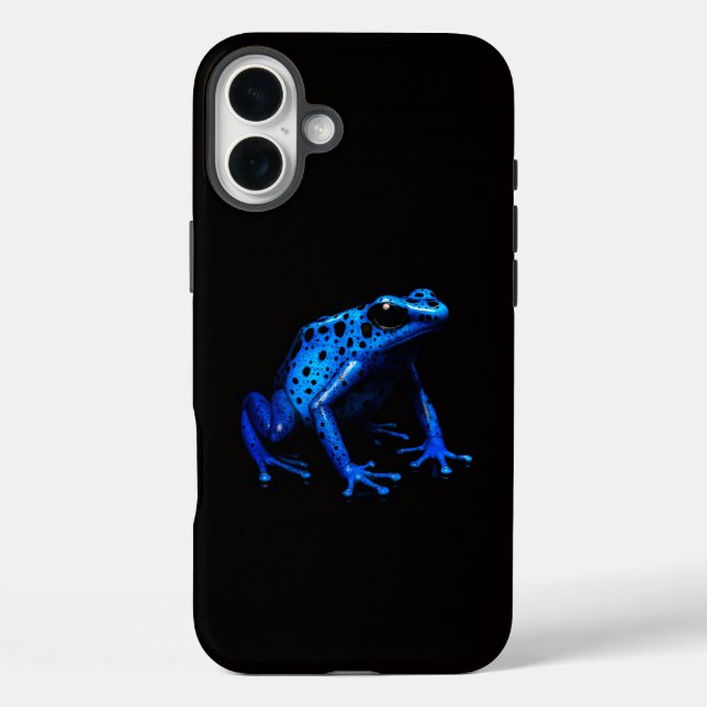 Black 4 Luxe iPhone 16 Plus Mate, Blue Frog Case-Mate iPhone Hülle (Rückseite)
