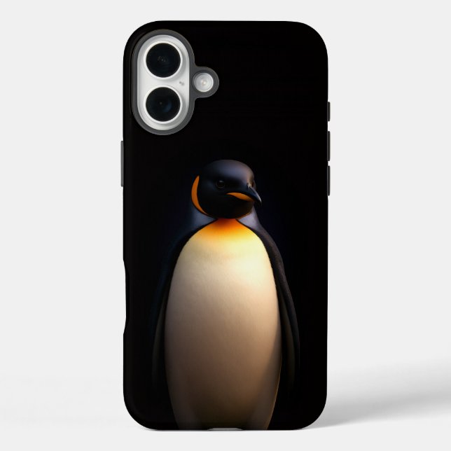 Black 4 Luxe iPhone 16 Plus Mate, Kaiser Pinguin Case-Mate iPhone Hülle (Rückseite)