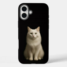 Black 4 Luxe iPhone 16 Plus, Turkish Angora Cat