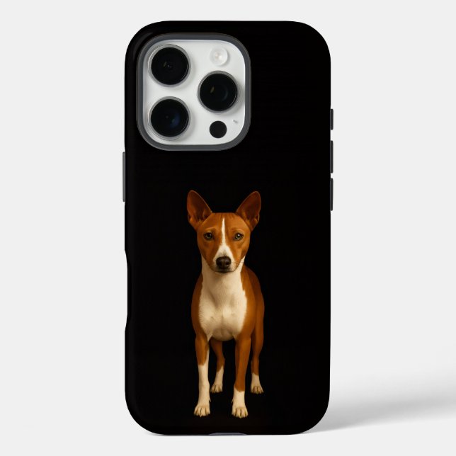 Black 4 Luxe iPhone 16 Pro, Classy Basenji Dog Case-Mate iPhone Hülle (Rückseite)