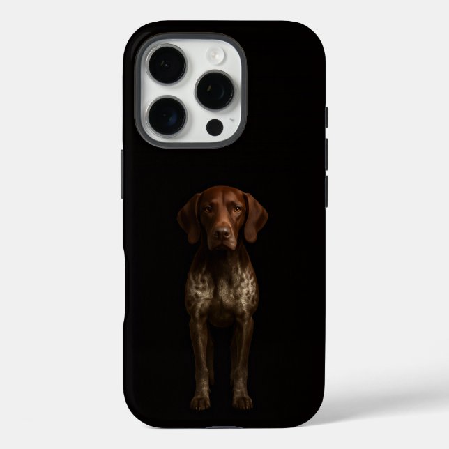 Black 4 Luxe iPhone 16 Pro, German Pointer Dog Case-Mate iPhone Hülle (Rückseite)