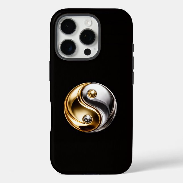 Black 4 Luxe iPhone 16 Pro, Harmony Yin Yang Case-Mate iPhone Hülle (Rückseite)