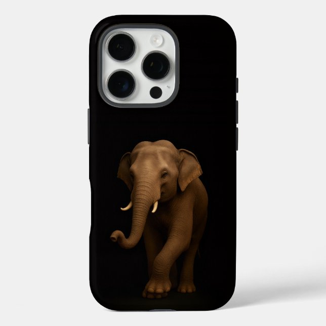 Black 4 Luxe iPhone 16 Pro, Indian Elephant Case-Mate iPhone Hülle (Rückseite)