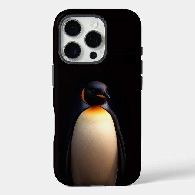 Black 4 Luxe iPhone 16 Pro, Kaiser Pinguin Case-Mate iPhone Hülle (Rückseite)