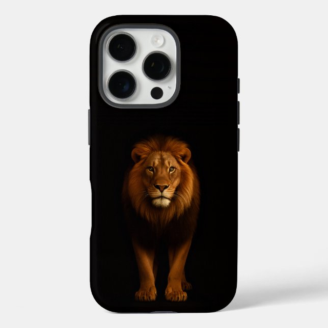Black 4 Luxe iPhone 16 Pro, Majestic Lion Case-Mate iPhone Hülle (Rückseite)