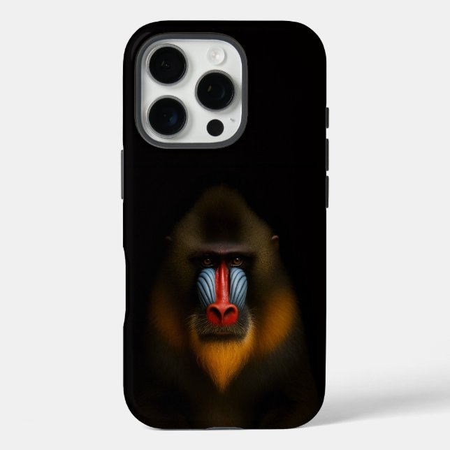 Black 4 Luxe iPhone 16 Pro, Mandrill Monkey Case-Mate iPhone Hülle (Rückseite)