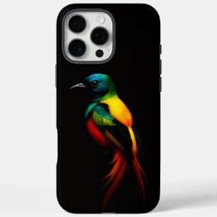 Black 4 Luxe iPhone 16 Pro Max Case, Rainbow Bird Hülle