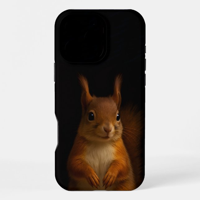 Black 4 Luxe iPhone 16 Pro Max Fall, Red Squirrel Hülle (Rückseite)