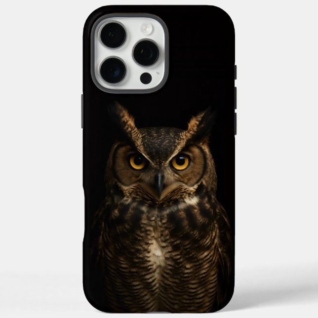 Black 4 Luxe iPhone 16 Pro Max, Golden Eye Owl Case-Mate iPhone Hülle (Rückseite)