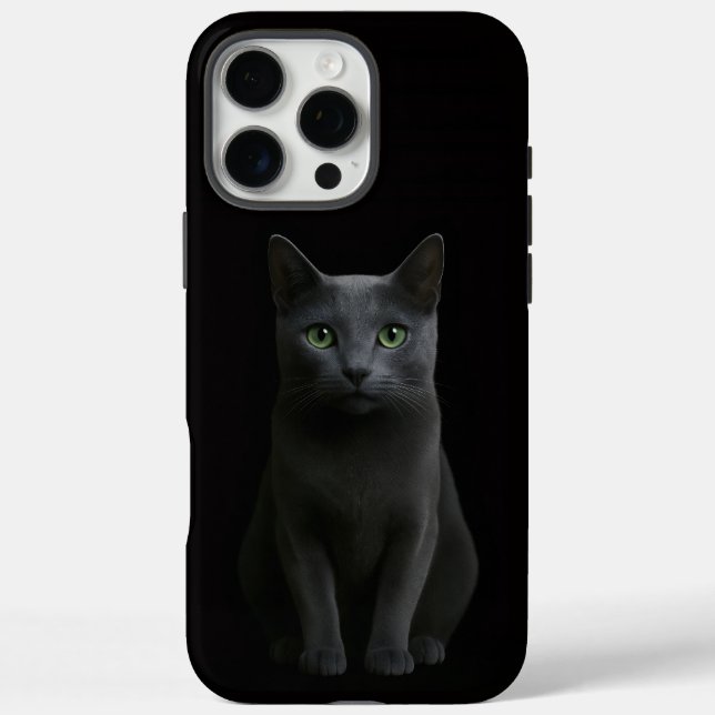Black 4 Luxe iPhone 16 Pro Max, Russian Blue Cat Case-Mate iPhone Hülle (Rückseite)
