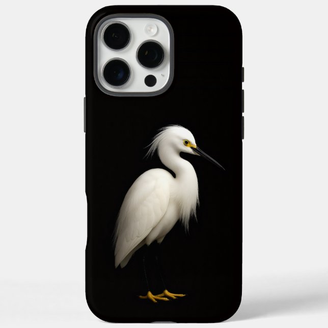 Black 4 Luxe iPhone 16 Pro Max, Snowy Egret Case-Mate iPhone Hülle (Rückseite)