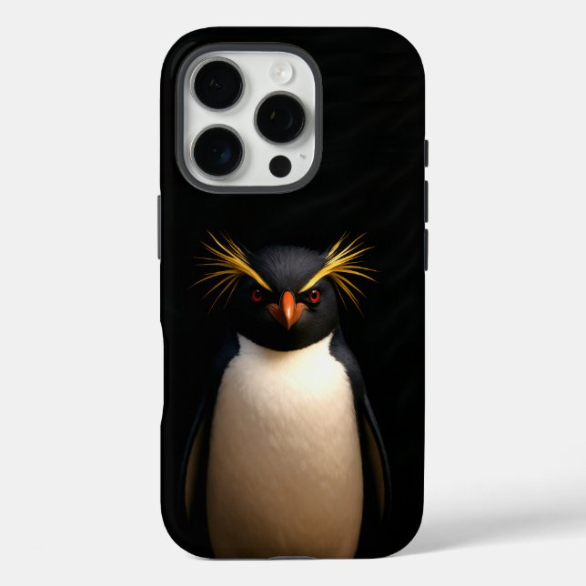 Black 4 Luxe iPhone 16 Pro, Rockhopper Penguin Case-Mate iPhone Hülle (Rückseite)
