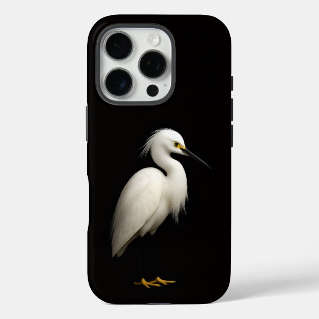 Black 4 Luxe iPhone 16 Pro, Snowy Egret Case-Mate iPhone Hülle (Rückseite)