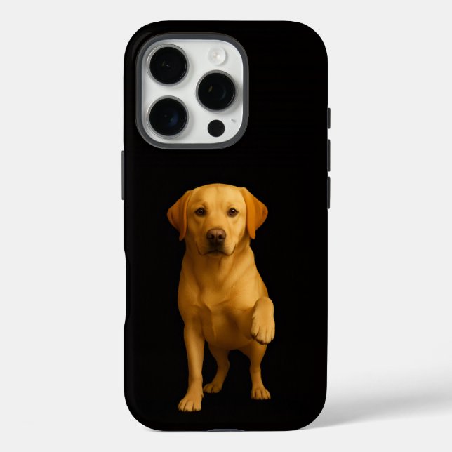 Black 4 Luxe iPhone 16 Pro, Tender Labrador Case-Mate iPhone Hülle (Rückseite)