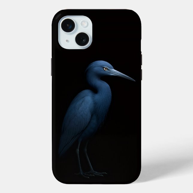 Black 4 Luxe, Kleiner blauer Reiher iPhone 15 Plus Case-Mate iPhone Hülle (Rückseite)