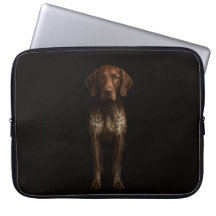 Black 4 Luxe Laptop Sleeve, German Pointer Dog