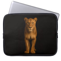 Black 4 Luxe Laptop Sleeve, Noble Lioness
