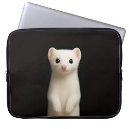 Black 4 Luxe Laptop Sleeve, Stylish Ermine Laptopschutzhülle