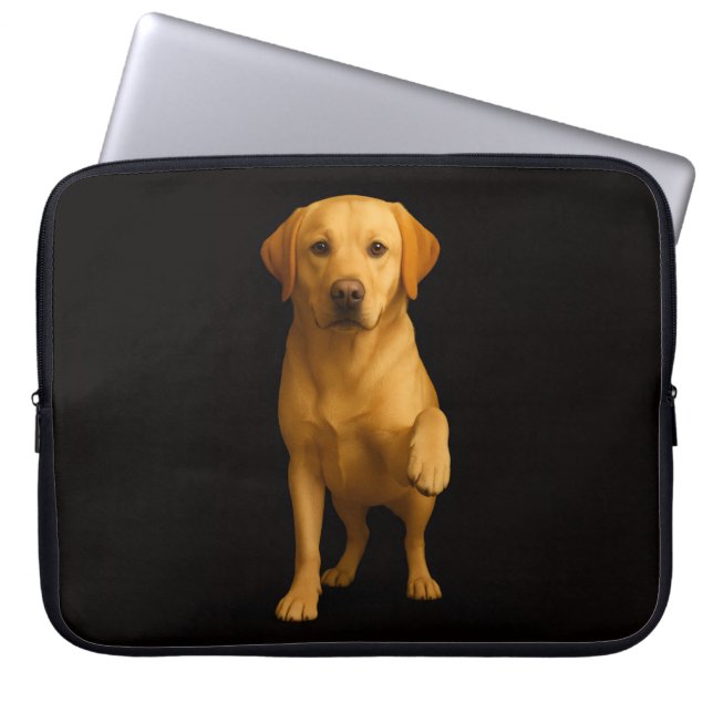 Black 4 Luxe Laptop Sleeve, Tender Labrador Laptopschutzhülle (Vorderseite)