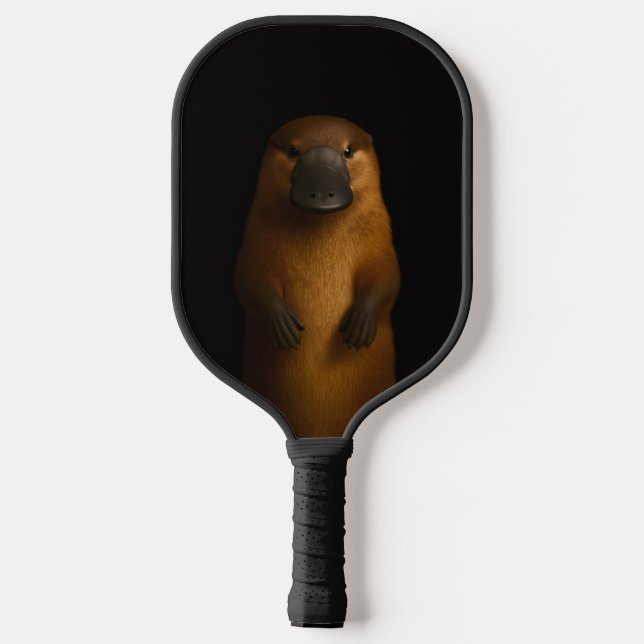 Black 4 Luxe Pickleball Paddle, Elegant Platypus Schläger (Rückseite)