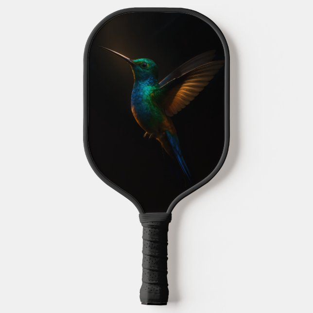 Black 4 Luxe Pickleball Paddle, Flying Hummingbird Schläger (Rückseite)