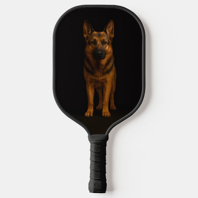 Black 4 Luxe Pickleball Paddle, German Shepherd Pickleball Schläger (Rückseite)