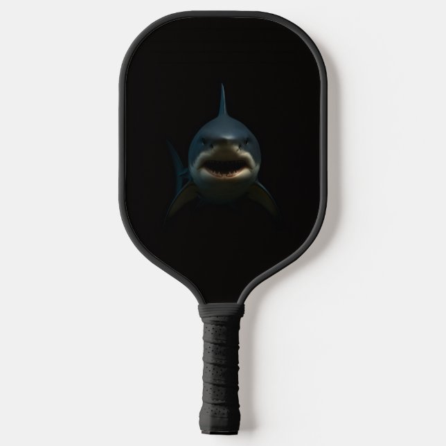 Black 4 Luxe Pickleball Paddle, Great White Shark Schläger (Rückseite)