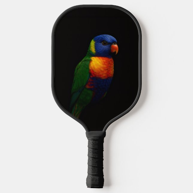 Black 4 Luxe Pickleball Paddle, Lorikeet Parrot Schläger (Rückseite)