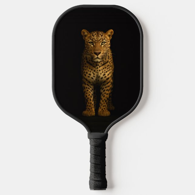 Black 4 Luxe Pickleball Paddle, Majestic Leopard Schläger (Vorderseite)