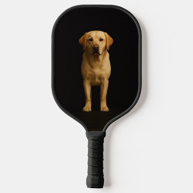 Black 4 Luxe Pickleball Paddle Minimalist Labrador (Rückseite)